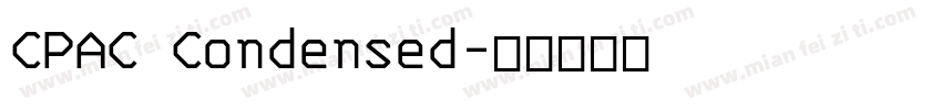 CPAC Condensed字体转换